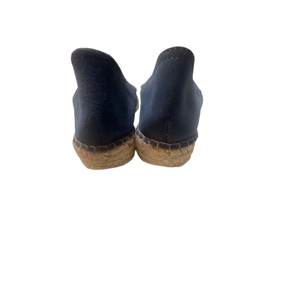 Fabiolas Womens Navy Blue Espadrille Flats Crafted In Spain Size 8 With Elastic - Picture 4 of 7